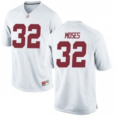 Men's Alabama Crimson Tide #32 Dylan Moses White Replica NCAA College Football Jersey 2403KLVM8